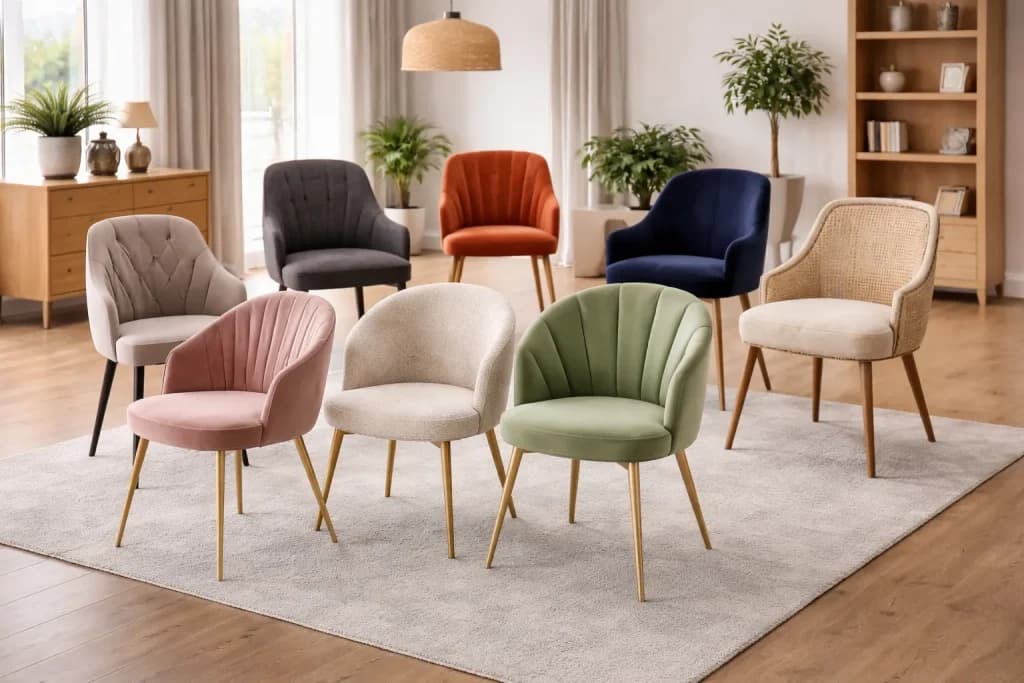 Moderna tapecirana stolica u elegantnom interijeru